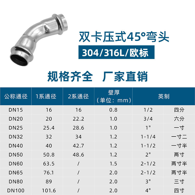 雙卡壓45°彎頭3